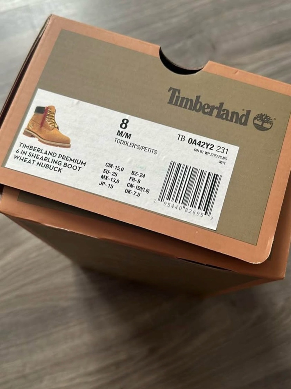 Timberland Premium 6” Waterproof Shearling Boots – Toddler Size 8